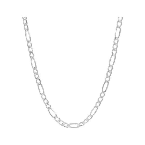 Cadena Plata 925 Diamantada Diseño Figaro 3x1 65cm Hombre - Imagen 1