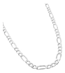 Cadena Plata 925 Diamantada Diseño Figaro 3x1 65cm Hombre - Imagen 2