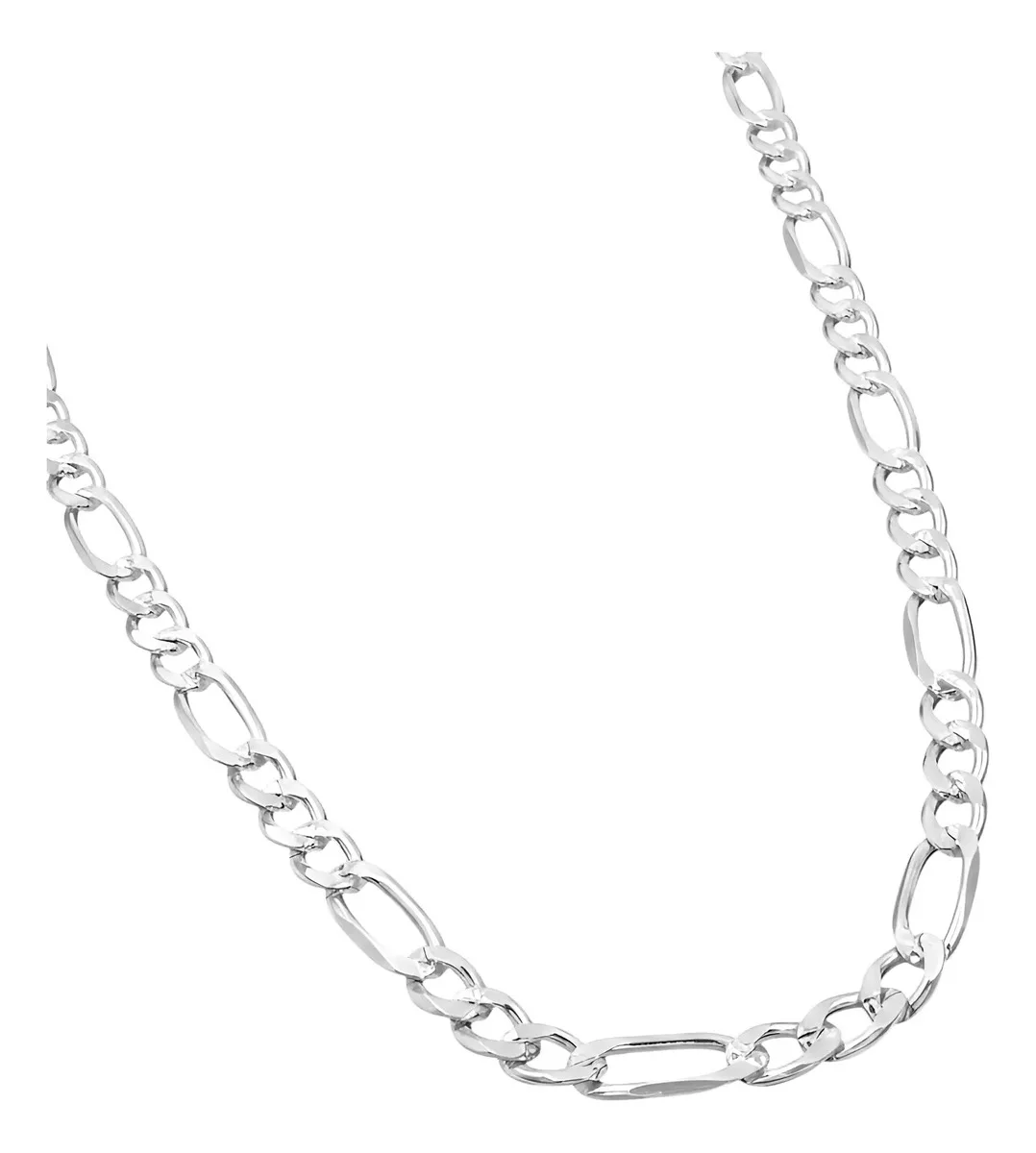 Cadena Plata 925 Diamantada Diseño Figaro 3x1 65cm Hombre - Imagen 1