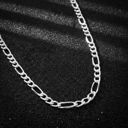 Cadena Plata 925 Diamantada Diseño Figaro 3x1 65cm Hombre - Imagen 5