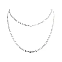 Cadena Plata 925 Diseño Figaro Diamantada 55cm - Imagen 1