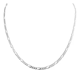Cadena Plata 925 Diseño Figaro Diamantada 55cm - Imagen 2