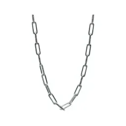 Cadena Plata 925 Eslabón Grande Diamantado Hombre 60cm - Imagen 1