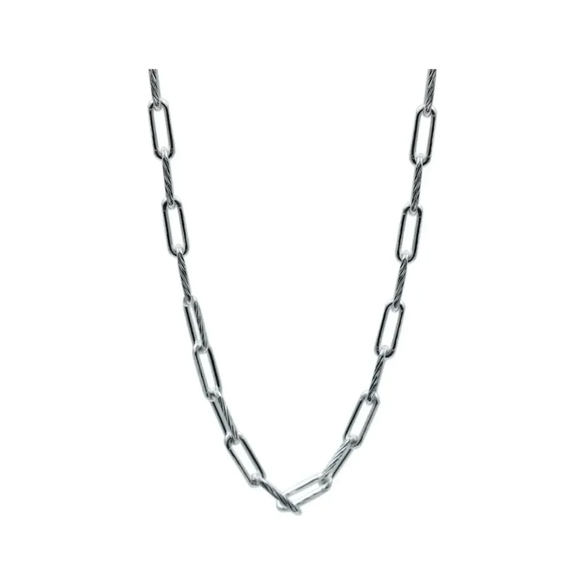 Cadena Plata 925 Eslabón Grande Diamantado Hombre 60cm - Joyaris joyería fina mexicana