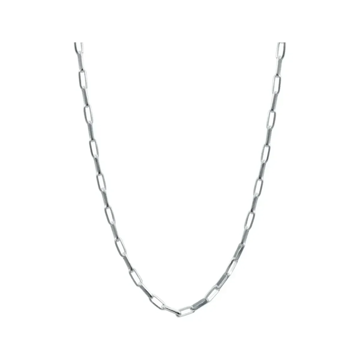 Cadena Plata 925 Eslabón Grande Estilo Italiano 45cm - Imagen 2