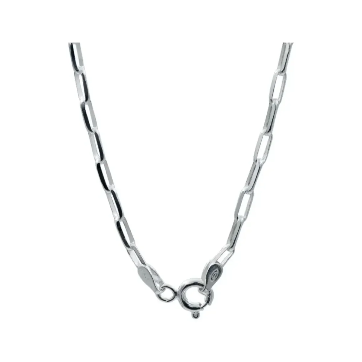 Cadena Plata 925 Eslabón Grande Estilo Italiano 45cm - Imagen 5