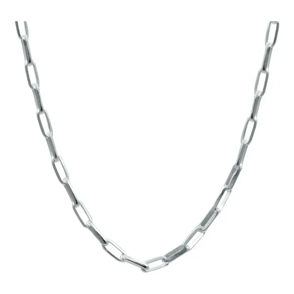 Cadena Plata 925 Eslabón Grande Lisa Italiana 45 cm - Imagen 1