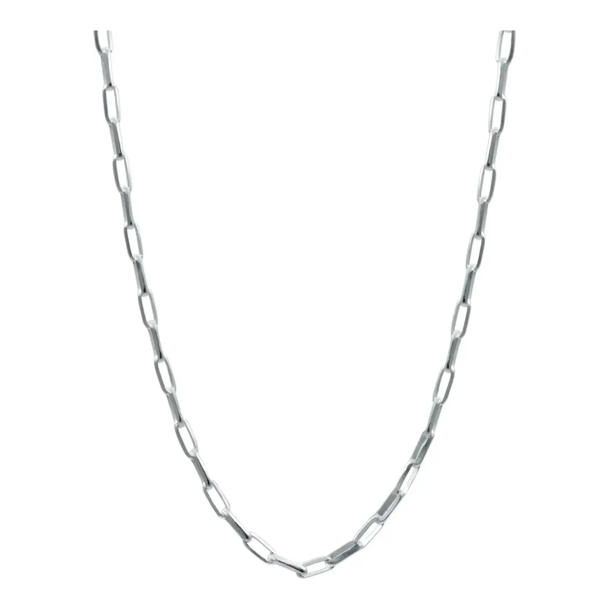 Cadena Plata 925 Eslabón Grande Lisa Italiana 45 cm - Imagen 2