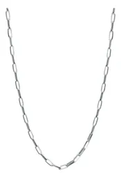 Cadena Plata 925 Eslabón Grande Lisa Italiana 45 cm - Imagen 3