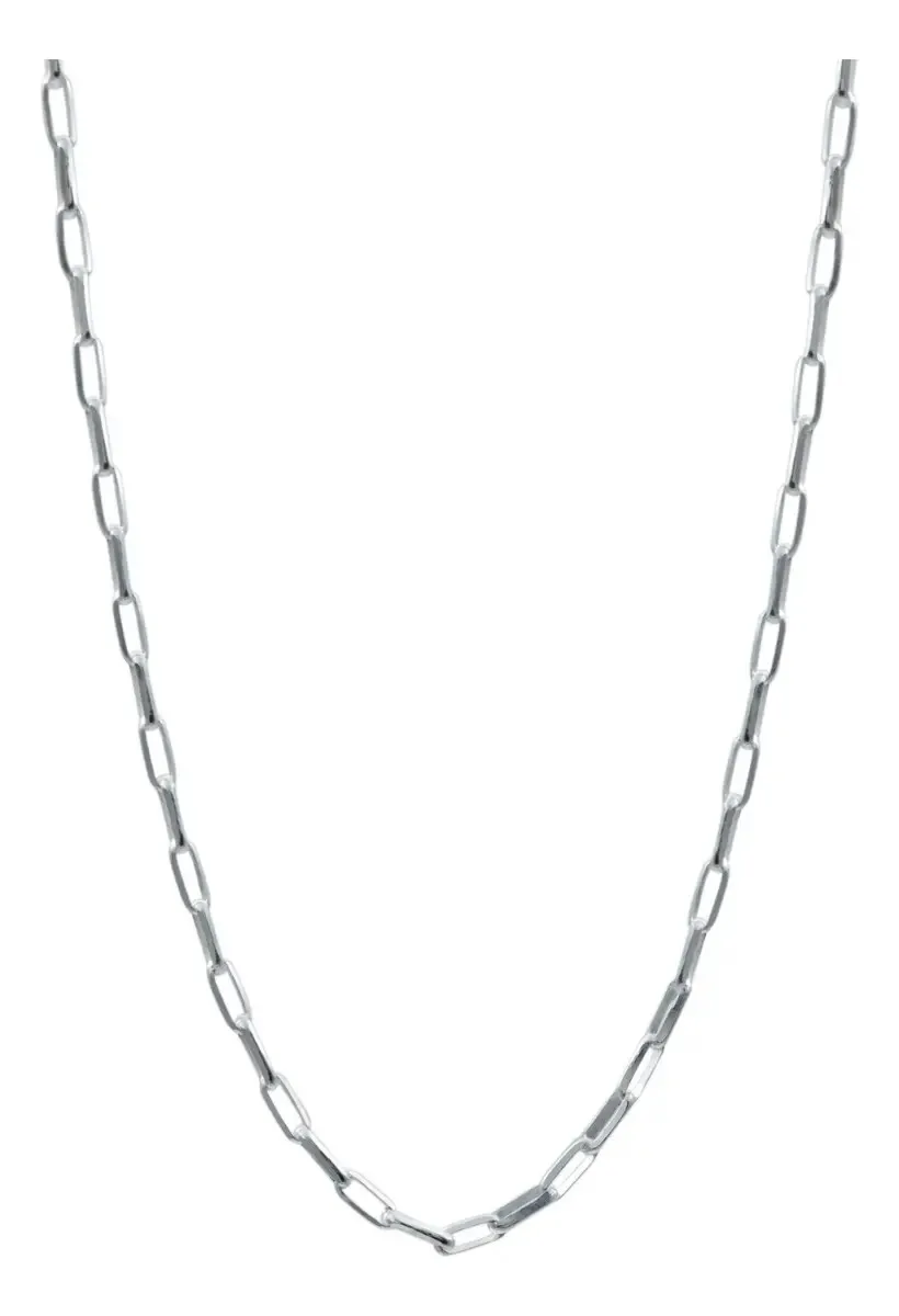 Cadena Plata 925 Eslabón Grande Lisa Italiana 45 cm - Imagen 3