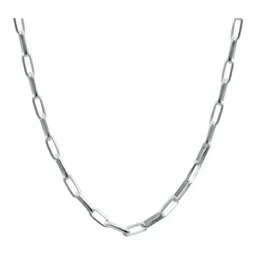 Cadena Plata .925 Eslabón Grande Liso Italiana 50cm para Mujer - Imagen 1