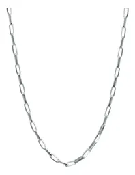 Cadena Plata .925 Eslabón Grande Liso Italiana 50cm para Mujer - Imagen 2