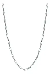 Cadena Plata .925 Eslabón Grande Liso Italiana 50cm para Mujer - Imagen 3