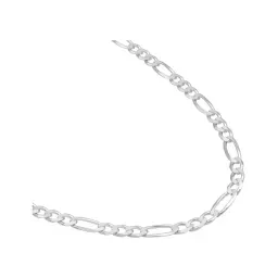 Cadena Plata 925 Figaro 3x1 45cm para Hombre Estilo Clásico - Imagen 2