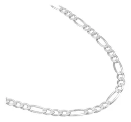 Cadena Plata 925 Figaro 3x1 45cm para Hombre Estilo Clásico - Imagen 2