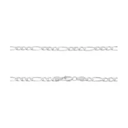 Cadena Plata 925 Figaro 3x1 45cm para Hombre Estilo Clásico - Imagen 4