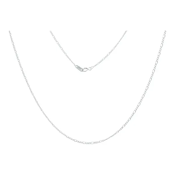 Cadena Plata 925 Figaro 3x1 de 45cm Unisex - Imagen 1
