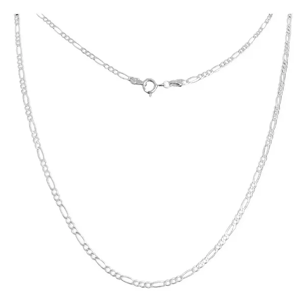 Cadena Plata .925 Figaro 3x1 de 55cm para Mujer - Imagen 1