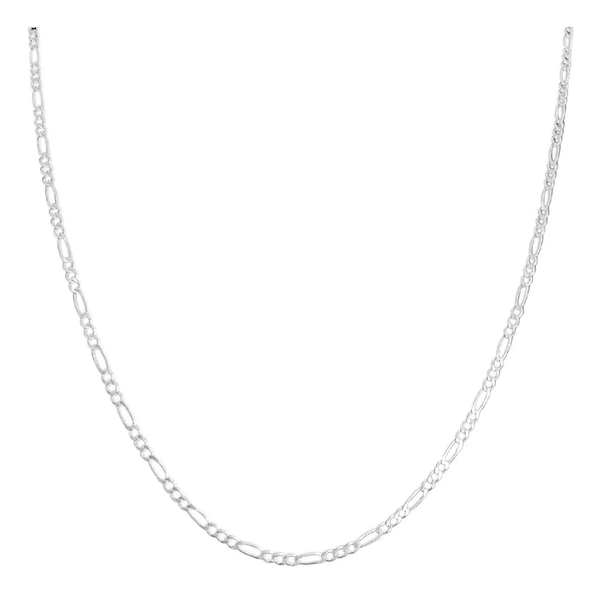 Cadena Plata .925 Figaro 3x1 de 55cm para Mujer - Imagen 2