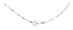 Cadena Plata .925 Figaro 3x1 de 55cm para Mujer - Imagen 3