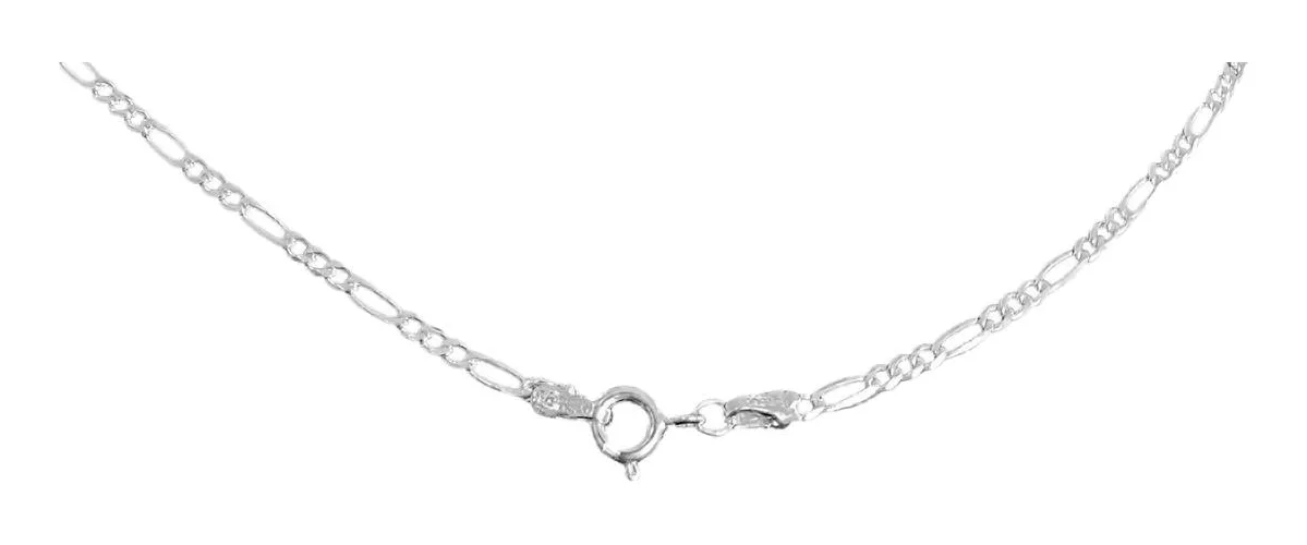 Cadena Plata .925 Figaro 3x1 de 55cm para Mujer - Imagen 3