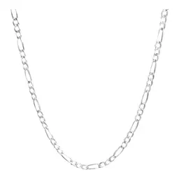 Cadena Plata 925 Figaro 3x1 Diamantada 50cm Unisex - Imagen 1