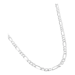 Cadena Plata 925 Figaro 3x1 Diamantada 50cm Unisex - Imagen 2