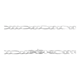 Cadena Plata 925 Figaro 3x1 Diamantada 50cm Unisex - Imagen 4