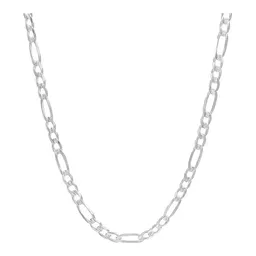 Cadena Plata 925 Fígaro 3x1 Diamantada 65cm para Hombre - Imagen 1