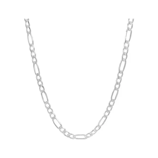 Cadena Plata 925 Fígaro 3x1 Diamantada 65cm para Hombre - Imagen 1