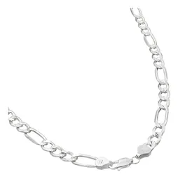 Cadena Plata 925 Fígaro 3x1 Diamantada 65cm para Hombre - Imagen 3