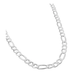 Cadena Plata 925 Figaro 3x1 Diamantada 65cm para Hombre - Imagen 2