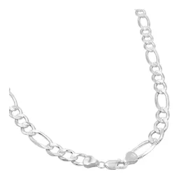 Cadena Plata 925 Figaro 3x1 Diamantada 65cm para Hombre - Imagen 3