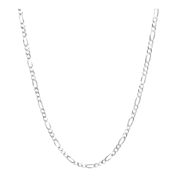 Cadena Plata .925 Fígaro 3x1 Diamantada 65cm Unisex - Imagen 1