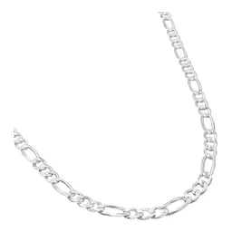 Cadena Plata 925 Fígaro 3x1 Diamantada 6mm para Hombre 55cm - Imagen 2