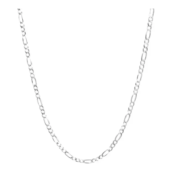 Cadena Plata 925 Figaro 3x1 Diamantada 70cm - Imagen 1