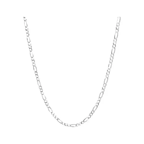 Cadena Plata 925 Figaro 3x1 Diamantada 70cm - Imagen 1