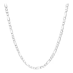 Cadena Plata 925 Figaro 3x1 Diamantada Larga 70 cm para Hombre - Imagen 1