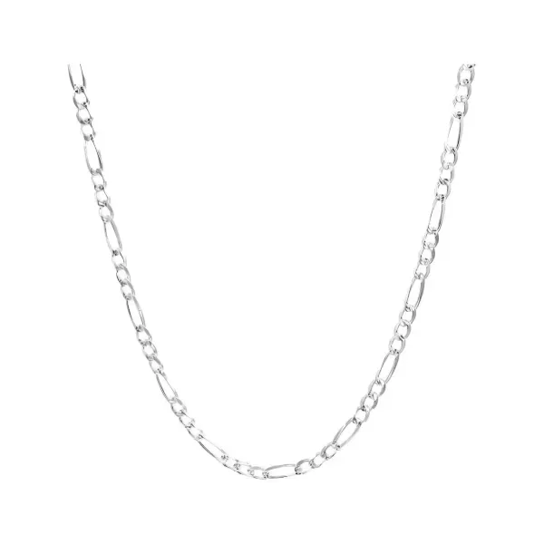 Cadena Plata 925 Figaro 3x1 Diamantada Larga 70 cm para Hombre - Imagen 1