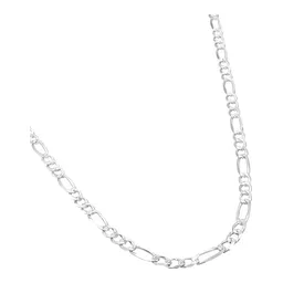 Cadena Plata 925 Figaro 3x1 Diamantada Larga 70 cm para Hombre - Imagen 2