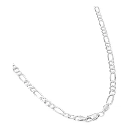 Cadena Plata 925 Figaro 3x1 Diamantada Larga 70 cm para Hombre - Imagen 3
