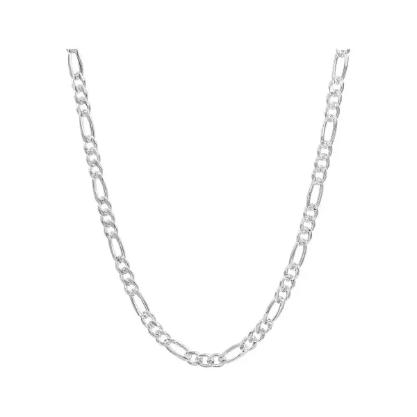 Cadena Plata 925 Figaro 3x1 Diamantada para Hombre - Imagen 1