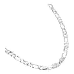 Cadena Plata 925 Figaro 3x1 Diamantada para Hombre 45cm - Imagen 3