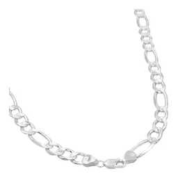 Cadena Plata 925 Figaro 3x1 Diamantada para Hombre 70cm - Imagen 3
