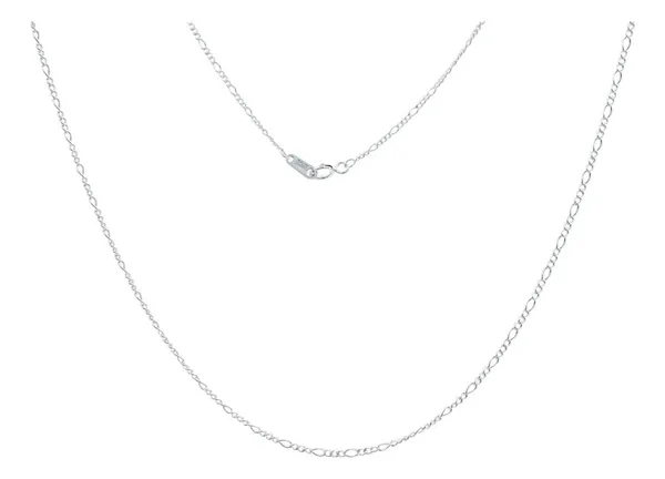 Cadena Plata 925 Figaro 3x1 Maciza 50cm Unisex - Imagen 1