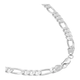 Cadena Plata 925 Figaro 3x1 para Hombre 45cm - Imagen 2