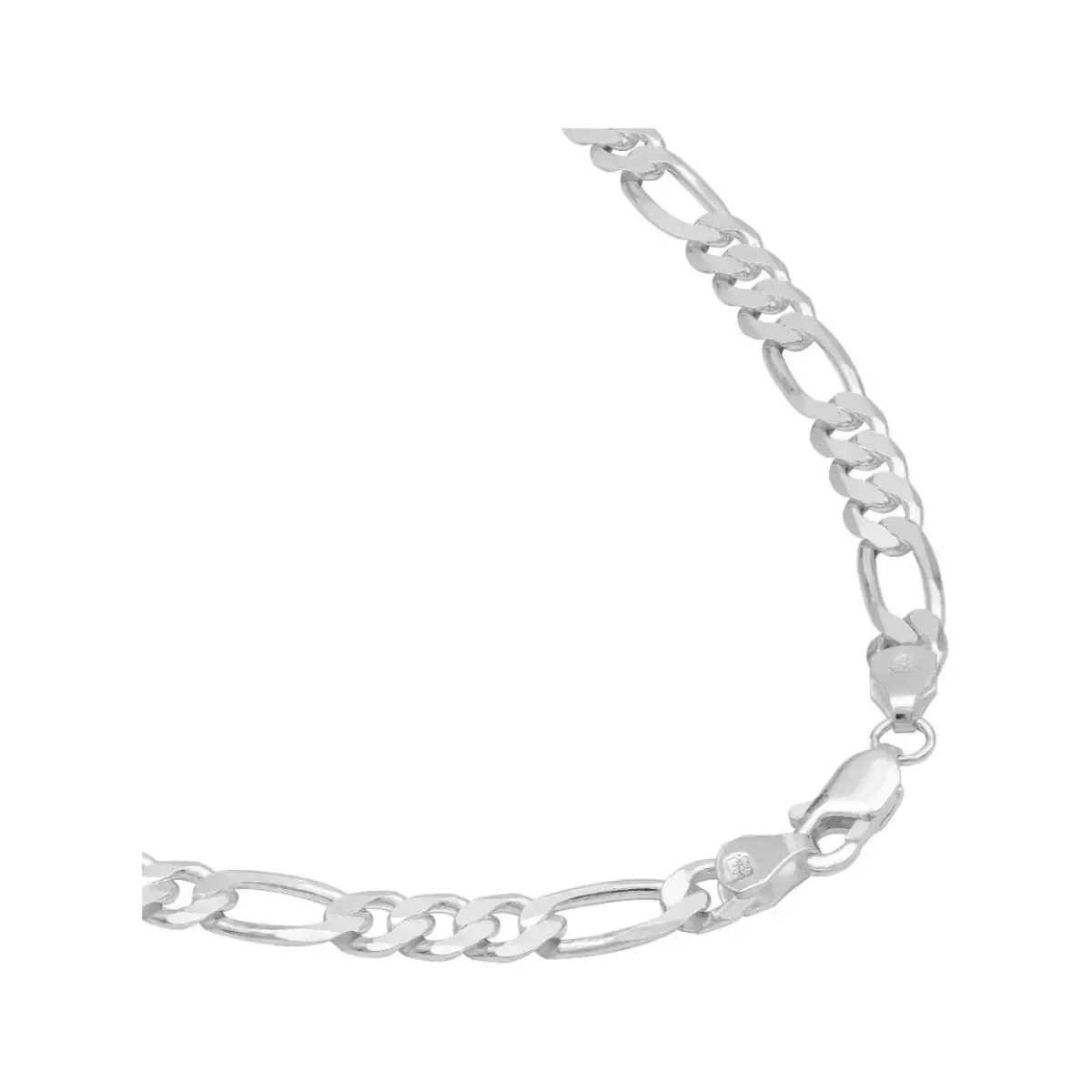 Cadena Plata 925 Figaro 3x1 para Hombre 45cm - Imagen 2