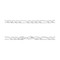 Cadena Plata 925 Figaro 3x1 para Hombre 55cm - Imagen 4