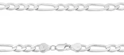 Cadena Plata 925 Figaro 3x1 para Hombre 55cm - Imagen 4