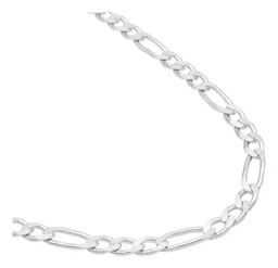 Cadena Plata 925 Fígaro 3x1 para Hombre 60cm - Imagen 2